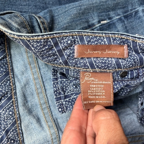 Paige Jimmy Jimmy Medium Wash Boyfriend Straight Leg Jeans Size 28 #1065-0090 - Picture 7 of 9